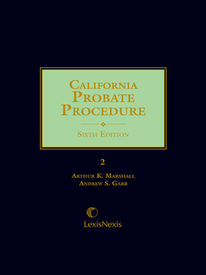 cover image of California Probate Procedure